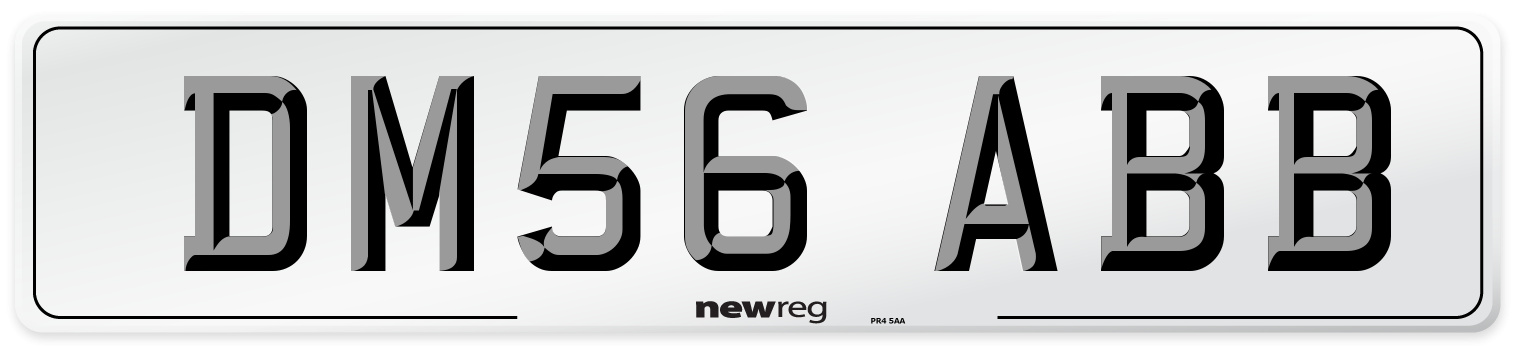 DM56 ABB Number Plate from New Reg